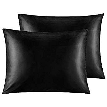 Silky Satin Standard Pillowcases with Hidden Zipper Design Soft and Luxury Multi
