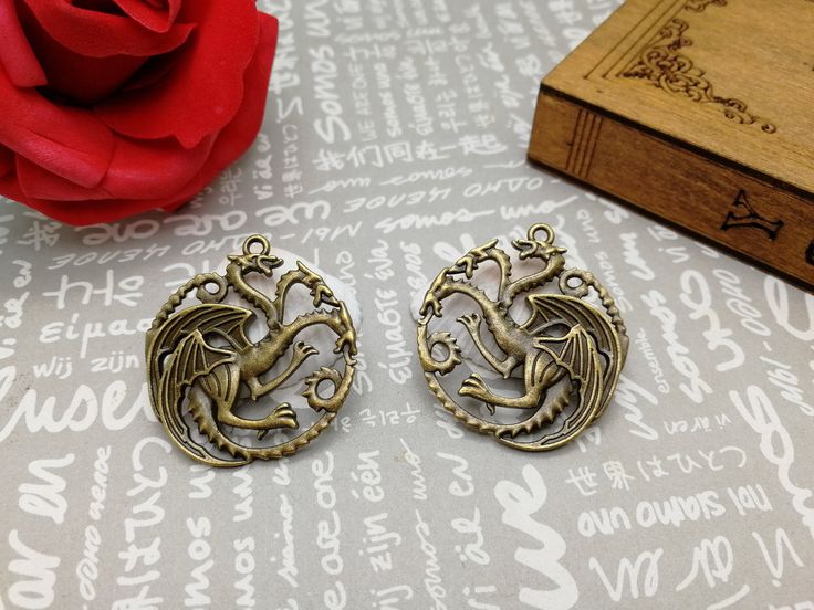 10pcs antique silver color 36x32mm metal Chinese dragon pendant charm handmade jewelry making DIY finding earring necklace drop BM116
