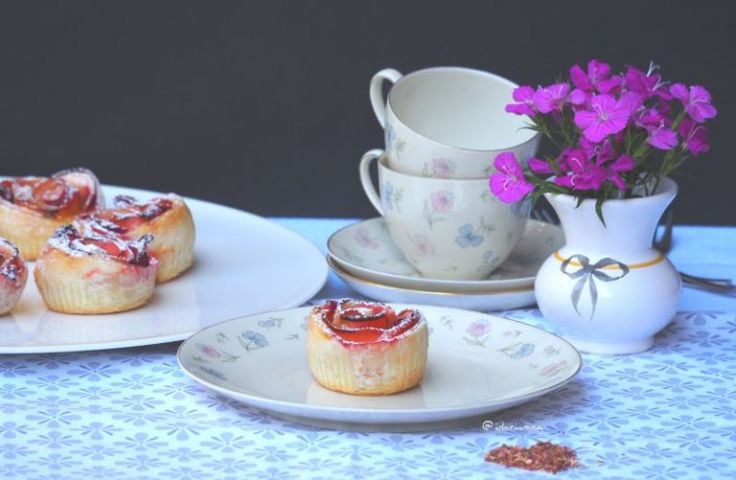 Blätterteig Quickie Teil 1 – Apfel Erdbeer Rosen – Vegane Rezepte – Schne...
