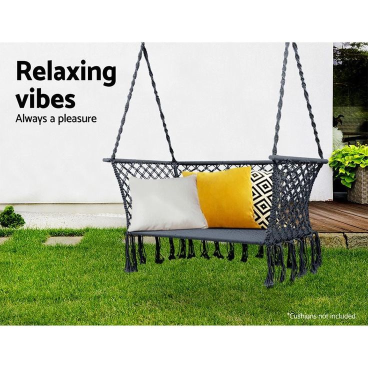 Hammock Chair Patio 2 Person Swing Hammocks Double Portable Rope In 2022 Hammock Chair Patio 2 Person Swing, Outdoor Porch Swings With Cushions And Chairs In India