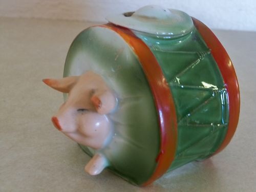 Souvenir Piggy Bank Vintage German Porcelain Souvenir