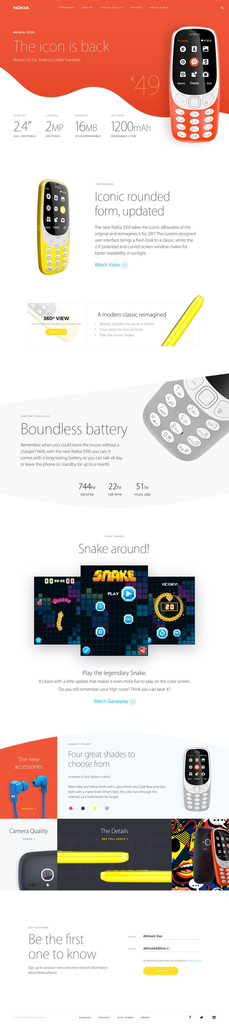 14 best Brochures images on Pinterest Nokia 3310 landing page