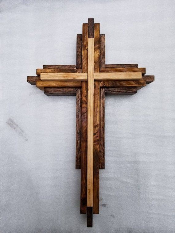 Handmade Wooden Cross/ Crucifix Wooden cross crafts, Rustic wood