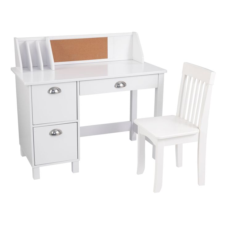 Pin On Decoraciones Pin On Decoraciones, Kidkraft Children S Study Desk With Chair White
