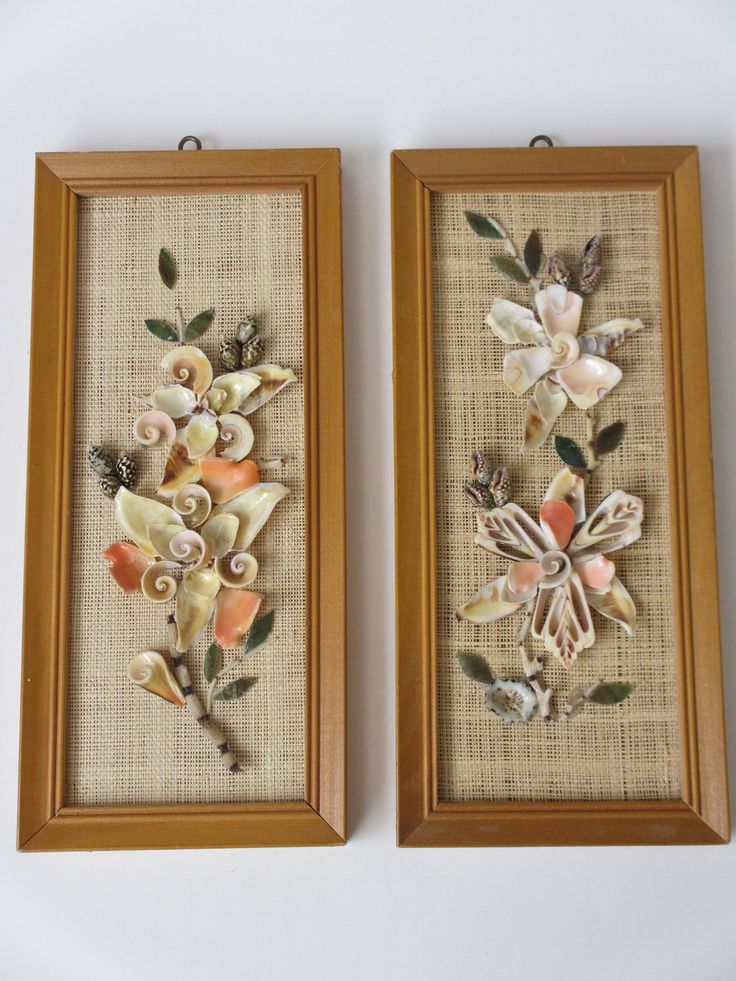806 Best Sea Shells Driftwood Crafts Images On Pinterest Reserved For Sandi Vintage Sea Shell Art Wall By Caevintage 10 00