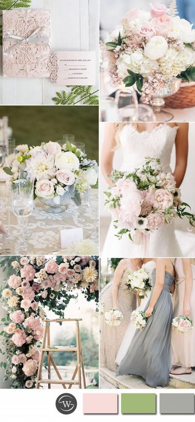 Pink and grey or silver can always create an elegant and feminie wedding look wh...