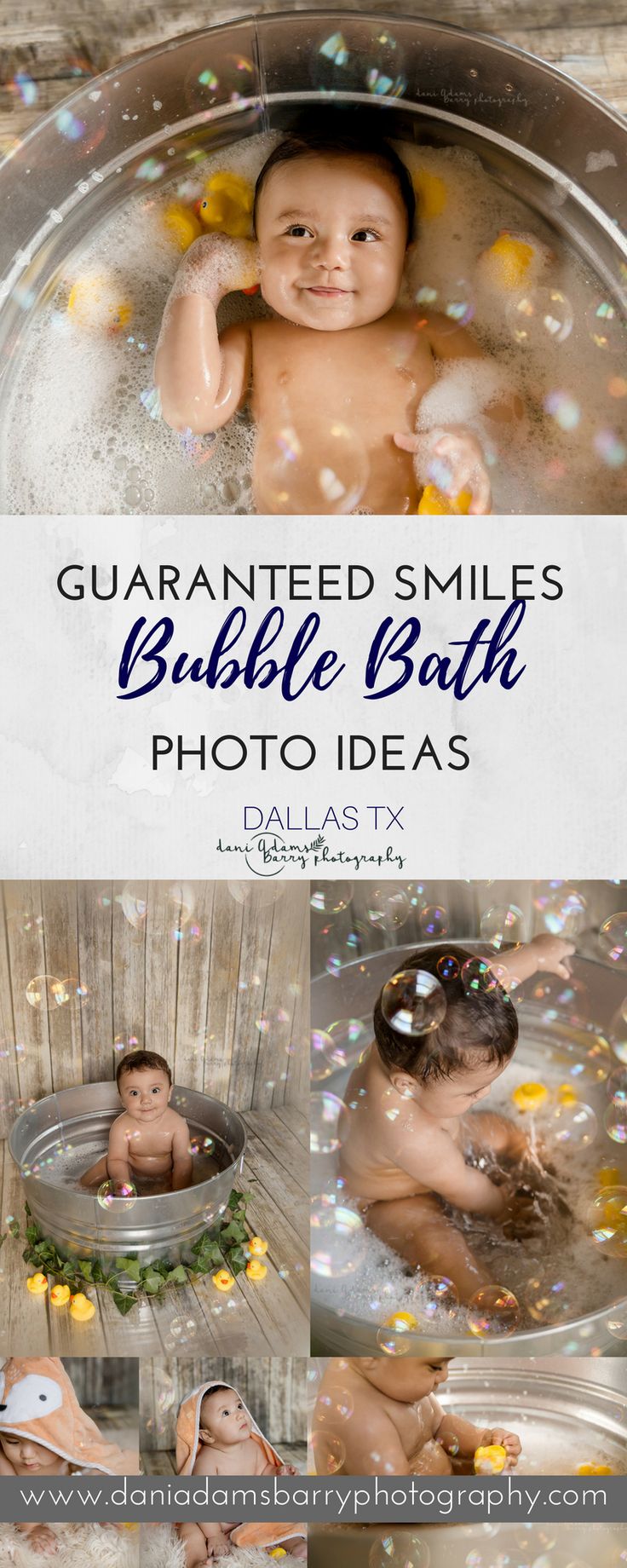 Best Baby Milestone Photography Dallas TX - Unique Bubble Bath Baby Milestone Pi...