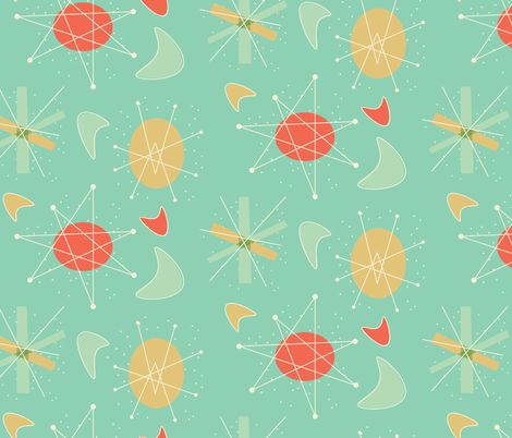 60s Atomic Pattern Fabric By 60designs On Spoonflower Custom Inspiration 1950s Patterns 60s Atomic Pattern Fabric By 60designs On Spoonflower Custom Inspiration 1950s Patterns