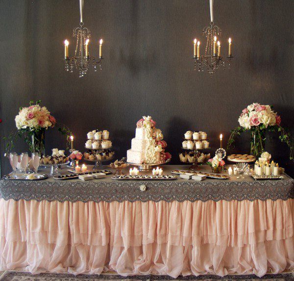 Blush Cream And Vintage Lace Dessert Table Simply Elegant Platinum Wedding Magazine Blush Cream And Vintage Lace Dessert Table Simply Elegant Platinum Wedding Magazine