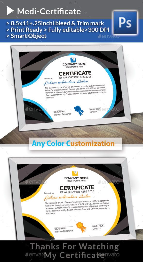 Medi Certificate #creative #modern design • Download here → https://graphicriver.net/item/medi-certificate/21286021?ref=pxcr