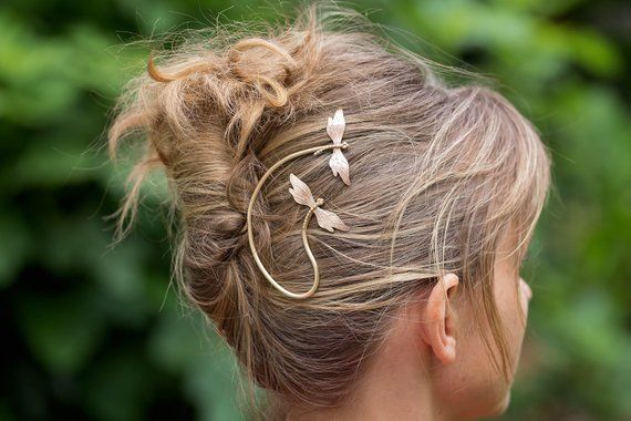 heart jewelry heart hair slide hair comb hair clips for women bridal hair pins bun holder gold hair sticks Hair fork for french twist