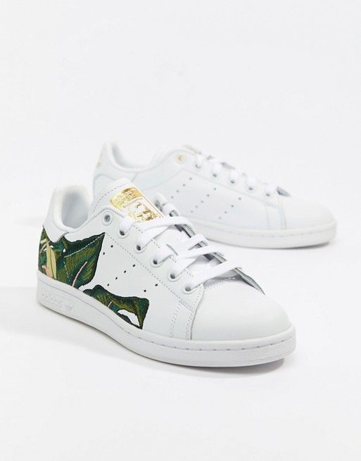 adidas Originals Stan Smith Trainers In White With ... adidas Originals Stan Smith Trainers In White With ...
