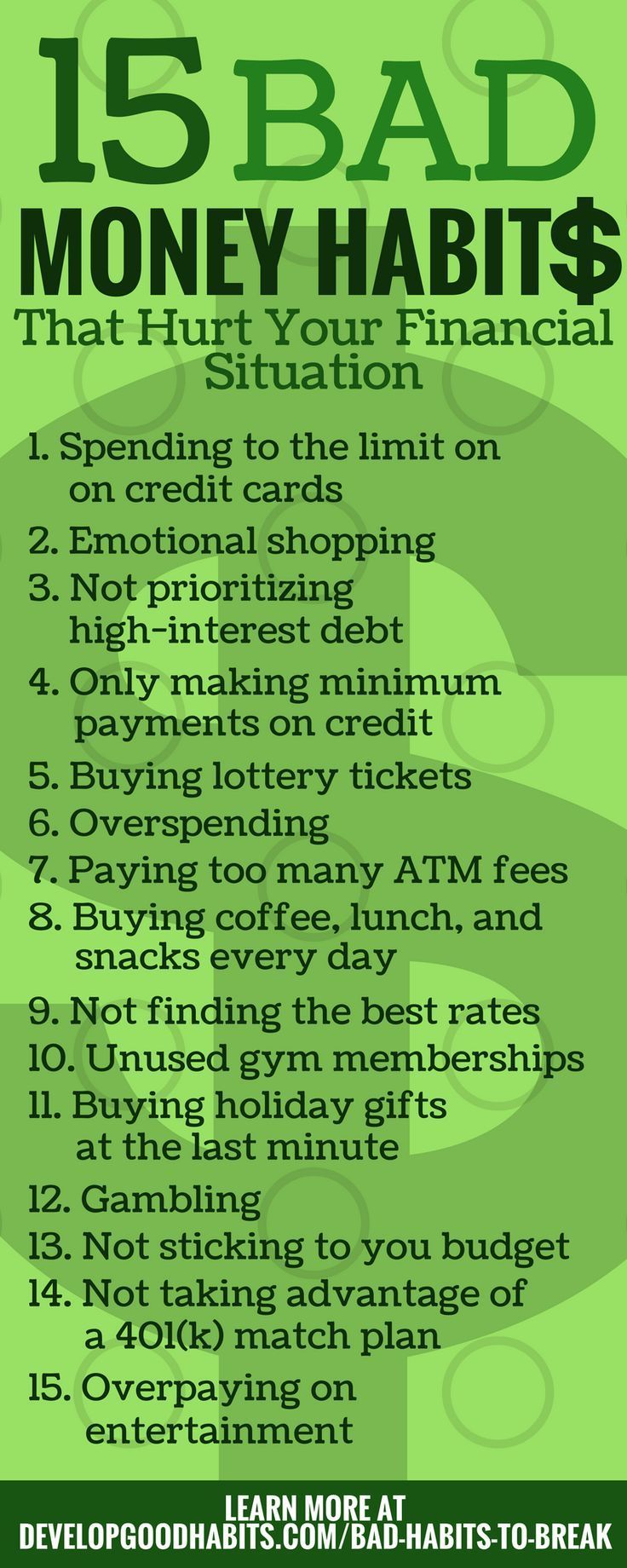 283 Bad Habits (The ULTIMATE List of Bad Habits) | Money habits, Budgeting, Budgeting finances