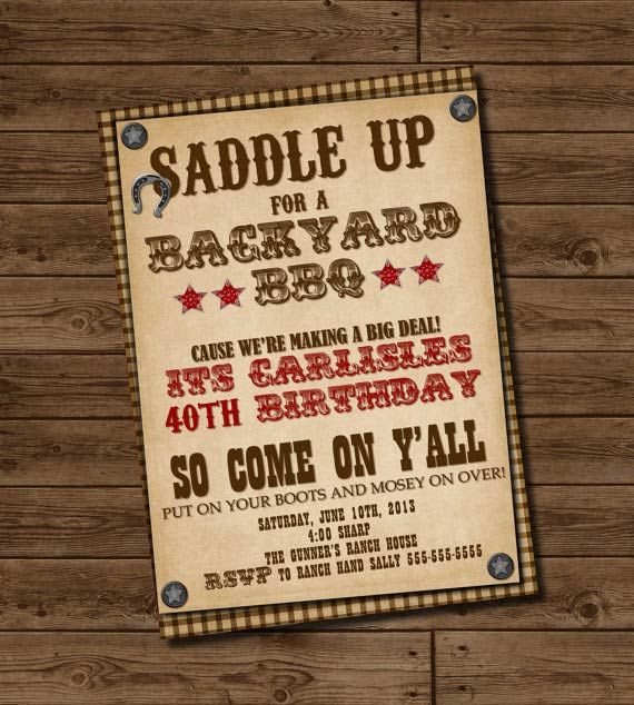 western party invitation template