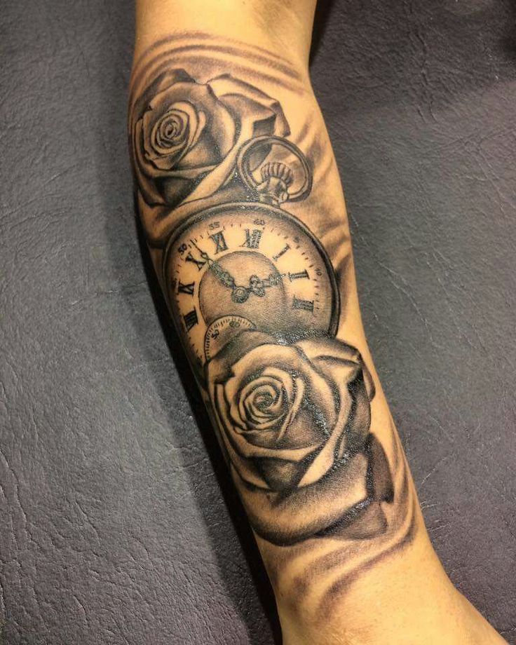 Clock Tattoos For Men Watch Tattoos Pocket Watch Tattoos Clock Tattoo