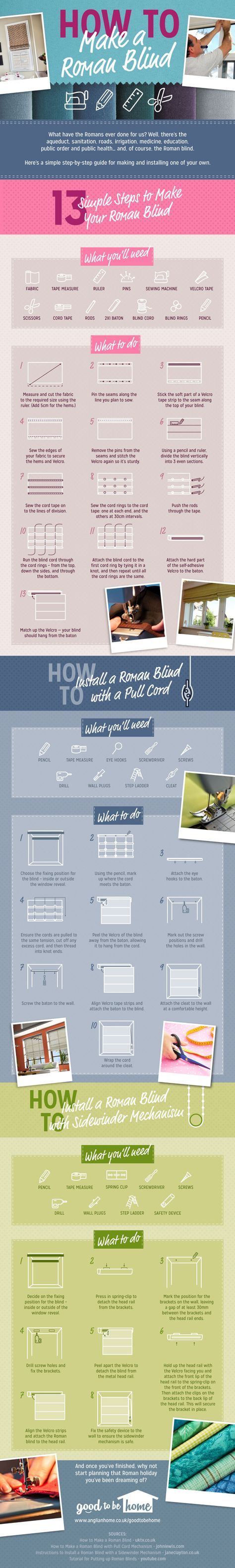 Here’s an easy step-by-step Roman blind tutorial. It was created by Good to … Here’s an easy step-by-step Roman blind tutorial. It was created by Good to …