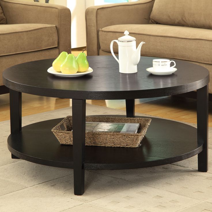 Fabiano Coffee Table Round Wood Fabiano Coffee Table Round, 36 Inch Length Coffee Table