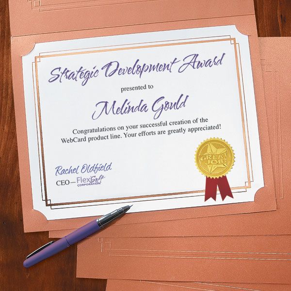 recognition for hard work
