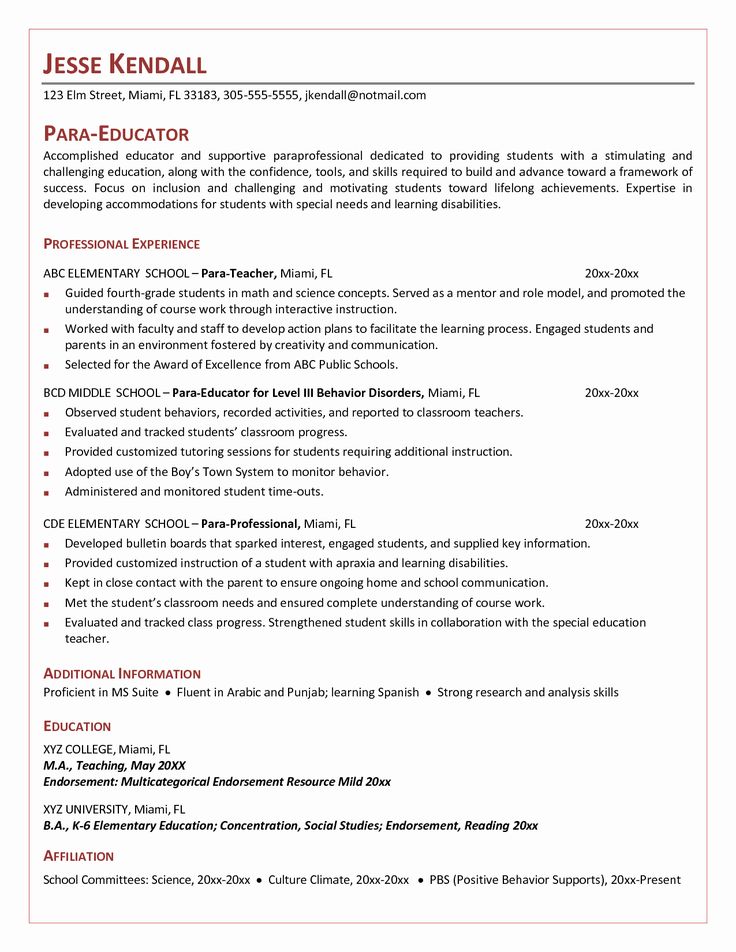 Paraprofessional Appreciation Day Letter writing format