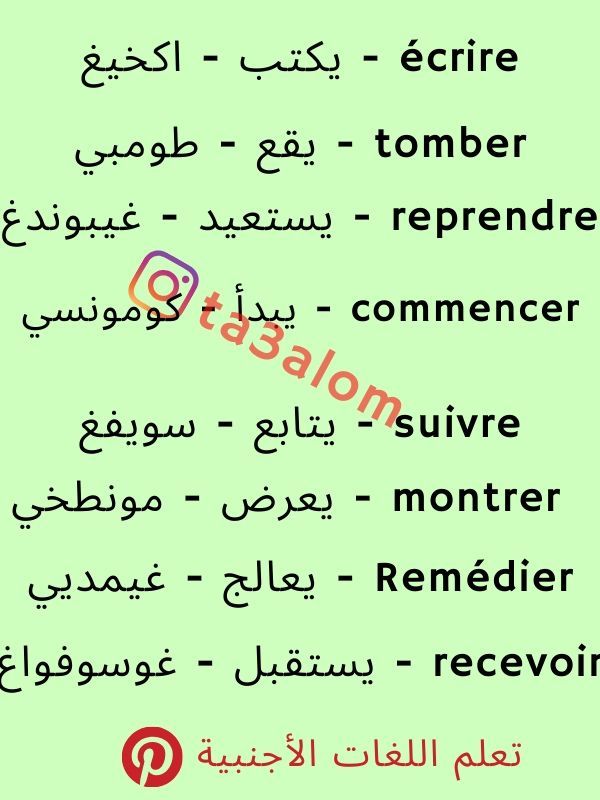 كلمات فرنسية مترجمة Learn French French Language Lessons Language Lessons