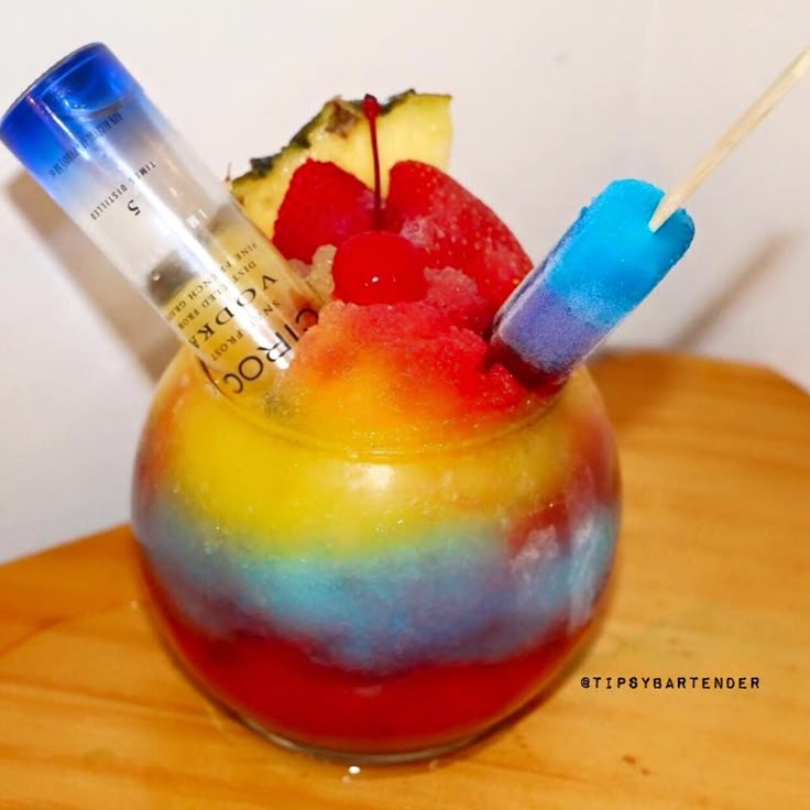 Blue Popsicle Mixed Drink Blue Popsicle Mixed Drink