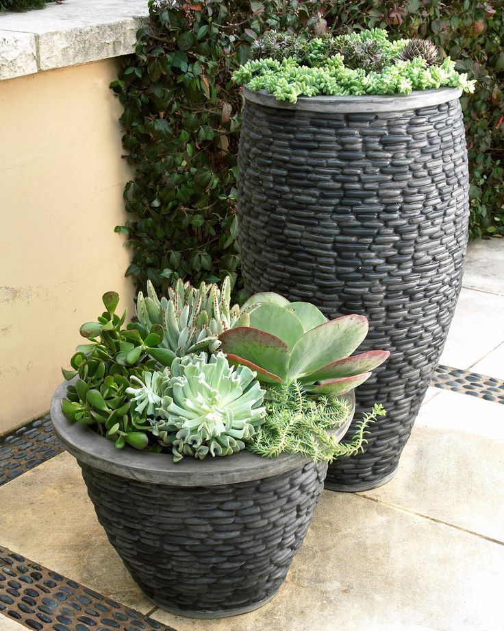 167 Best Garden Pots Planters Images On Pinterest River Stone Planters Contemporary Outdoor By Horchow