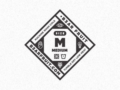 Size sticker labels clothing