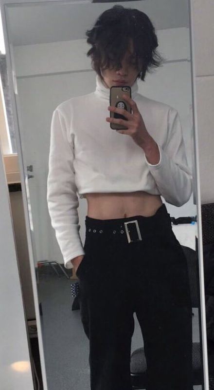 Male crop top #aesthetic outfits male in 2020 | Androgynous fashion