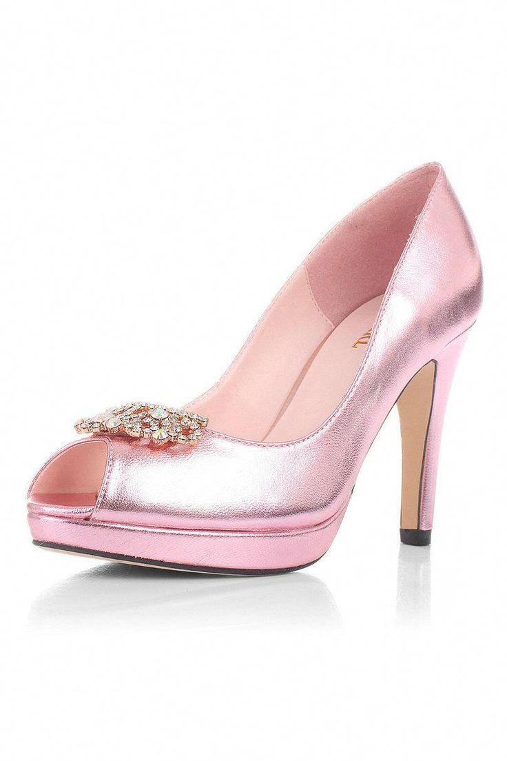 Gorgeous Rose Gold Platform Wedding Evening Prom Shoes High Heel 10cm ... Prom Platform High Heels