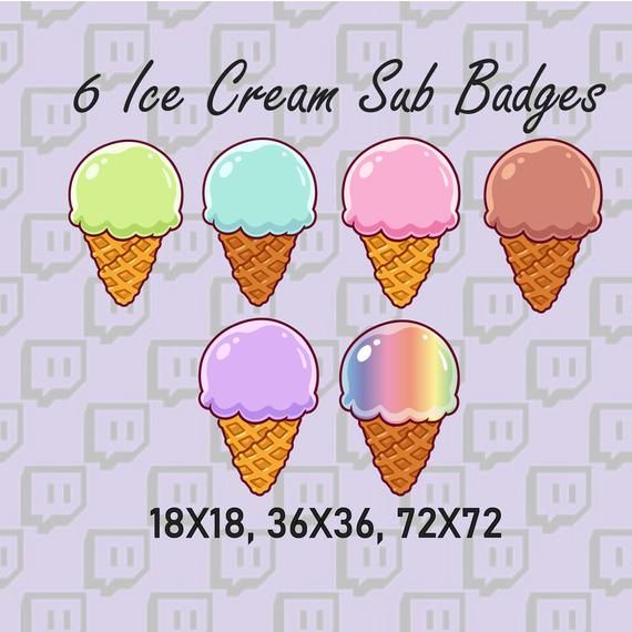 Twitch emblems Popsicle badges twitch Sub Cheer Bit Stream sub badges ice cream badges Twitch bit badge