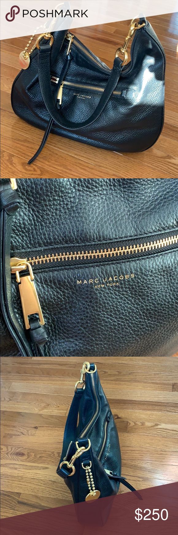 Marc Jacobs New York black hobo shoulder bag. Excellent condition black leather ...