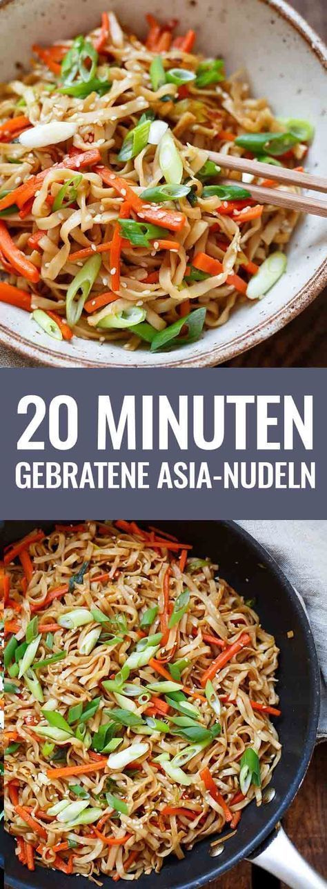 Gebratene Asia-Nudeln! OMG, dieses einfache 20-Minuten Rezept ist ein Gamechange...