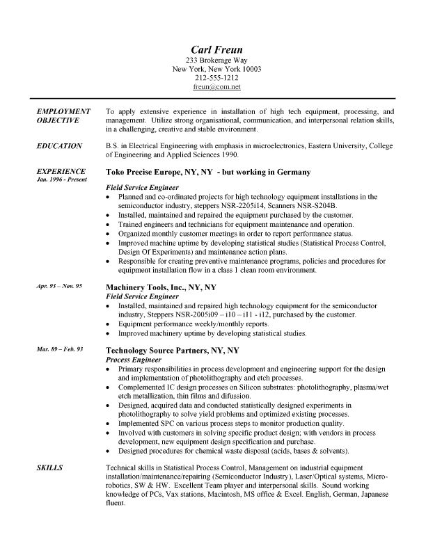 18 best Resume Template images on Pinterest Resume examples - field engineer resume sample 18 best Resume Template images on Pinterest Resume examples - field engineer resume sample