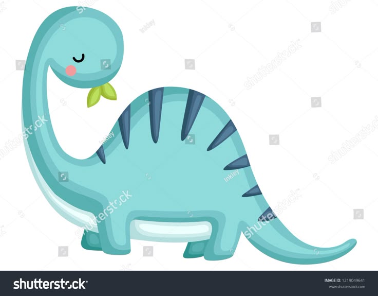 cute blue dinosaur