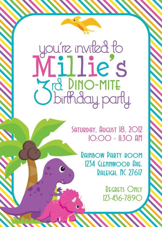 dinosaur birthday party invitation girl diy printable products birthday party invitations for girls