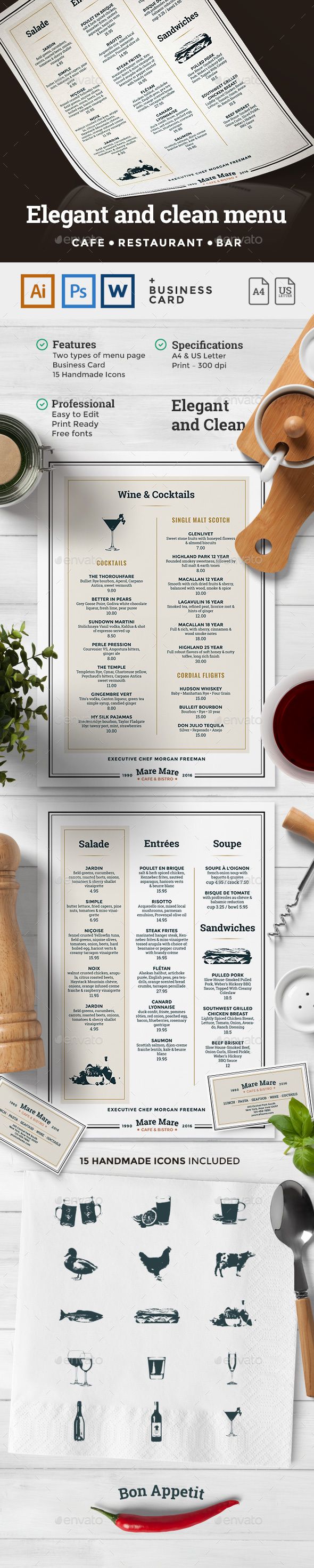 chinese menu template microsoft word
