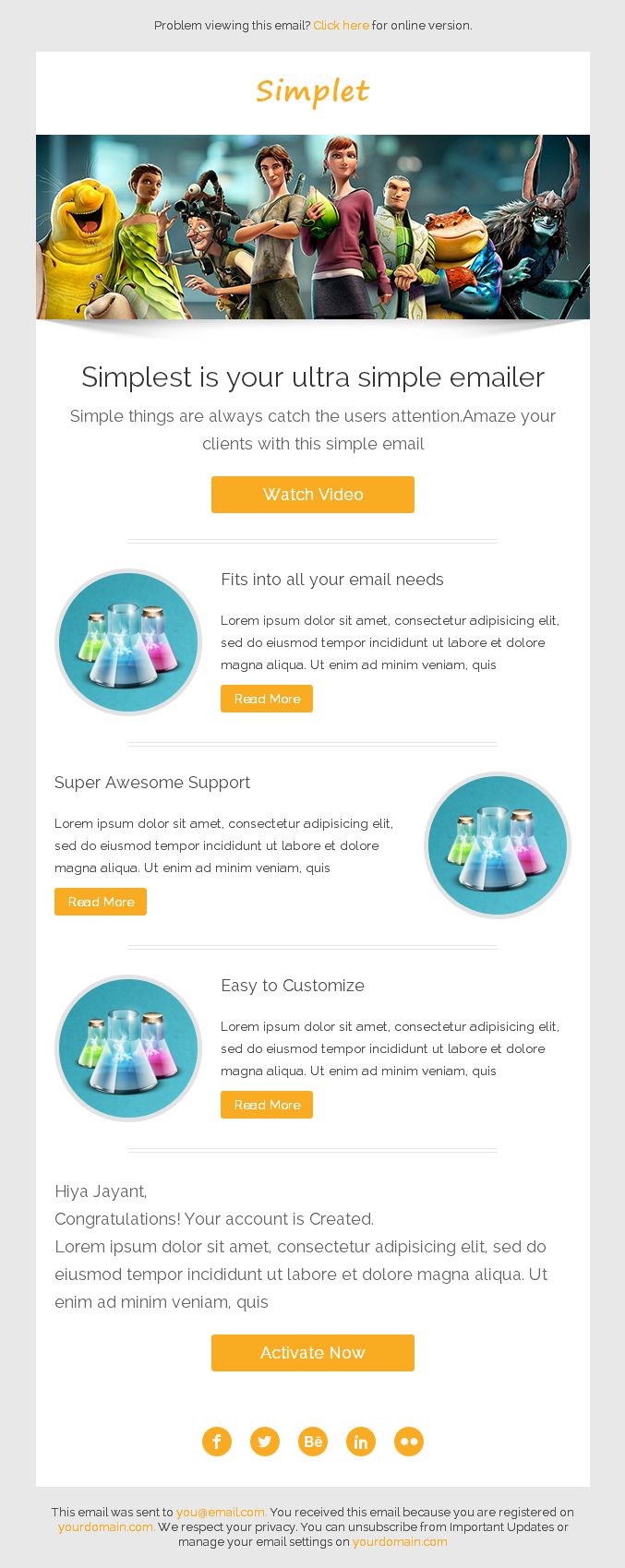 welcoming email template