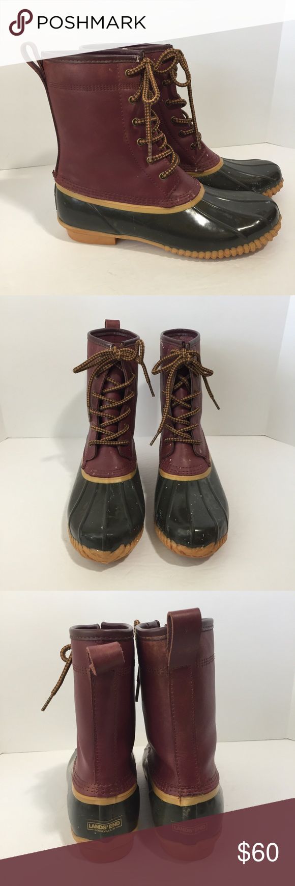 Lands End Maroon Duck Boots 8 Duck Boots Boots Rain Boots lands-end-maroon-duck-boots-8-duck-boots-boots-rain-boots