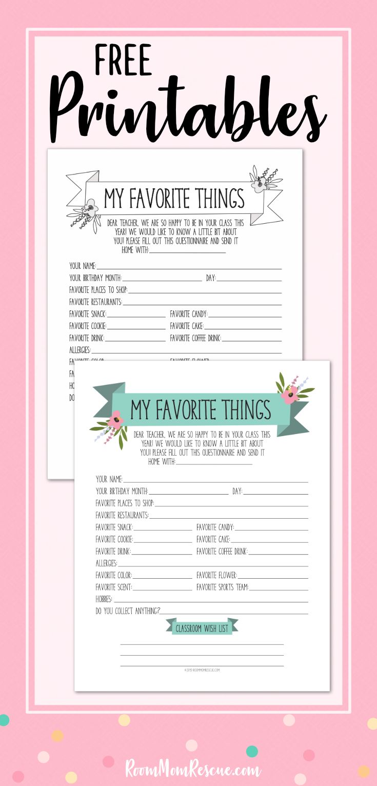 Teacher Questionnaire Best Way to Get to Know The Teacher • Printable Teacher Questionnaire Best Way to Get to Know The Teacher • Printable