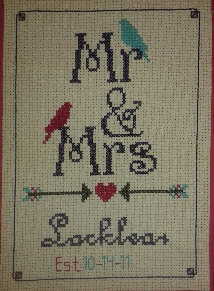 Wedding Announcement For My Son In Law And Wife Arrows Cross Stitch Wedding Announcement For My Son In Law And Wife Arrows Cross Stitch