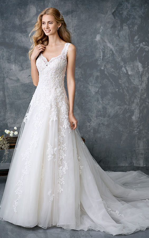 Kenneth Winston 1769 Clic Lace Ball Gown With Sweetheart Kenneth Winston 1769 Clic Lace Ball Gown With Sweetheart Neckline Thick Straps Wedding