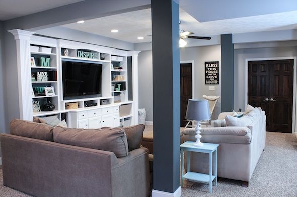 Basement Remodeling Ideas Before And After finished basement ideas - before after - built in entertainment Basement Remodeling Ideas Before And After finished basement ideas - before after - built in entertainment