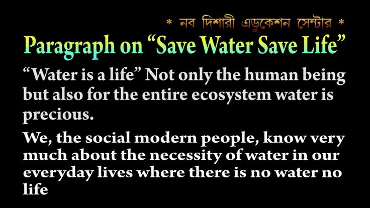 Save water save life essay