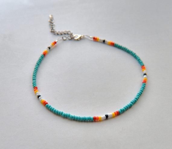 Beaded Necklace Beaded Choker Colorful Beaded Choker Necklace Seed Bead Necklace Minimalist Beaded Necklace Custom Gold Beaded Necklace