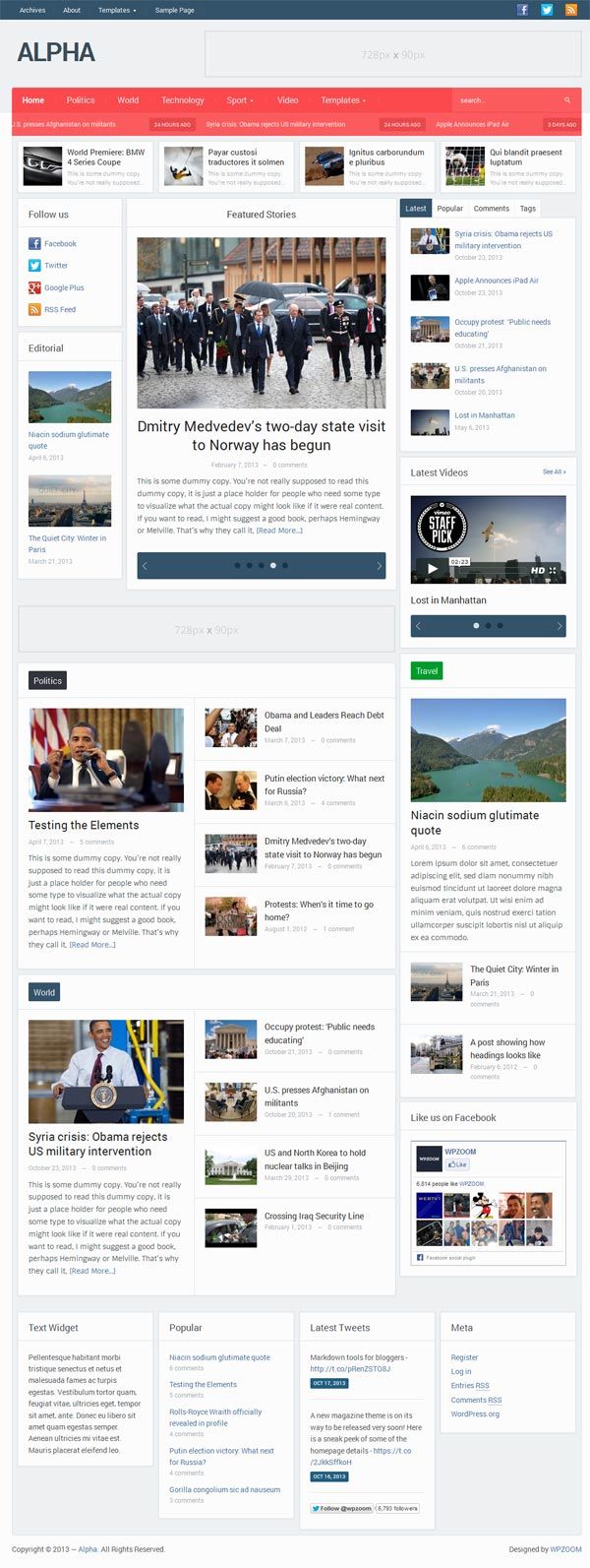 alpha a new magazine newspaper wordpress theme