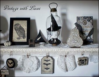 black and white halloween decoration