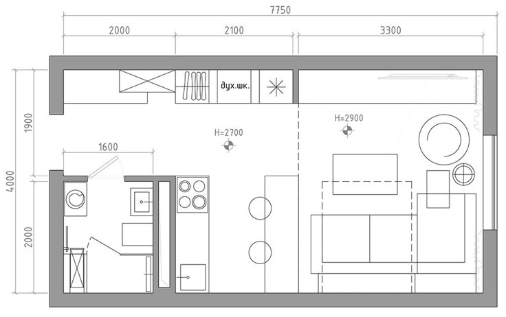 6 Beautiful Home Designs Under 30 Square Meters With Floor Plans Apartment ...