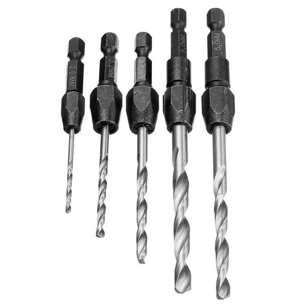 5pcs 1 4 Inch Hex Shank Hss Wood Countersink Drill Bits Set Woodworking Tools Drill Bits Woodworking Drill Bits Woodworking