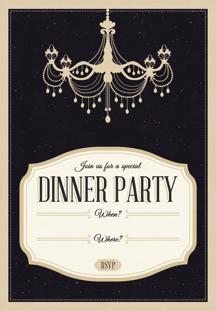 Classy Chandelier - Free Printable Dinner Party Invitation - free printable dinner party invitations Classy Chandelier - Free Printable Dinner Party Invitation - free printable dinner party invitations