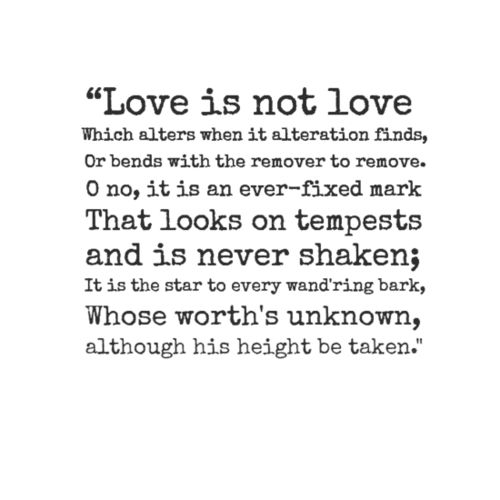 the definition of love in sonnet 116 a book by william shakespeare William shakespeare puts forth his definition of what makes love true in his untitled sonnet beginning with “let me not to the marriage of true minds. the definition of love in sonnet 116 a book by william shakespeare William shakespeare puts forth his definition of what makes love true in his untitled sonnet beginning with “let me not to the marriage of true minds.